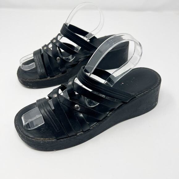 Montego Bay Club Shoes - Montego Bay Club Y2K Vintage Leather Strappy Platform Sandals Size 6.5